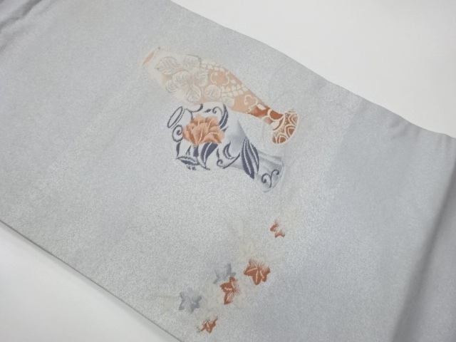 JAPANESE KIMONO / VINTAGE NAGOYA OBI / WOVEN FLOWER VASE